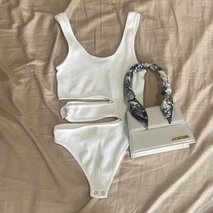 Papaya White Bodysuit